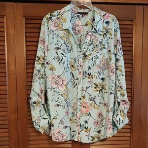 NWT Relativity Floral Long Sleeve Shirt